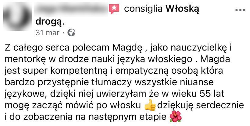 Zrzut ekranu rekomendacji z Facebooka nr 5